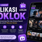 Banner aplikasi Loklok dengan tampilan platform streaming film, drama, dan anime favorit yang praktis untuk hiburan harian lengkap dengan fitur koleksi konten, kualitas HD, dan rekomendasi tontonan.