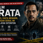 Banner Film Brata menampilkan ilustrasi detektif dalam penyelidikan kasus kriminal dengan nuansa thriller misteri Indonesia.