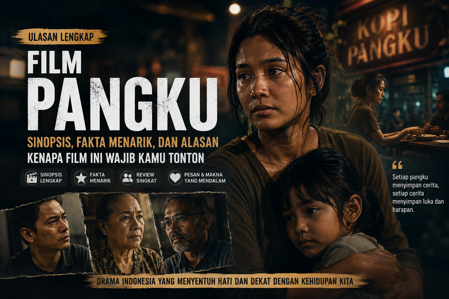Film Pangku menampilkan kisah perjuangan seorang ibu tunggal dengan latar warung kopi pangku dalam drama Indonesia yang penuh makna.